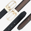 FELIX REVERSIBLE BELT ONYX BLACK / CHOCO BROWN
