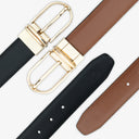 WESLEY REVERSIBLE BELT ONYX BLACK / BRITISH TAN