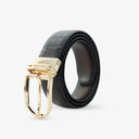 NOLAN CROCC PRINT REVERSIBLE BELT CHOCO BROWN