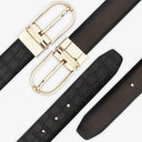 NOLAN CROCC PRINT REVERSIBLE BELT CHOCO BROWN
