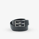 LOUIS DIAMOND PRINTED PROFILE BELT ONYX BLACK