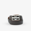LOUIS DIAMOND PRINTED PROFILE BELT CHOCO BROWN