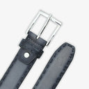 NORMAN EDGE BRAIDED PROFILE BELT ASH GREY