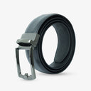 FINN SAFFIYANO PRINT LEATHER BELT BLACK