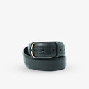 HARRISON CROCC PRINT LEATHER BELT BLACK