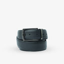 FINN SAFFIYANO PRINT LEATHER BELT BLACK