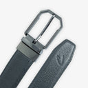 LAURENT PEBBLE TEXTURED PROFILE BELT BLACK