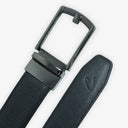 FINN SAFFIYANO PRINT LEATHER BELT BLACK