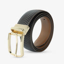 TRISTAN TRIPLE JUMP LEATHER BELT BROWN