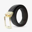 FINN SAFFIYANO PRINT LEATHER BELT BROWN