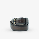 HARRISON CROCC PRINT LEATHER BELT BROWN