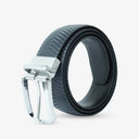 TRISTAN TRIPLE JUMP LEATHER BELT NAVY