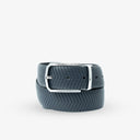 TRISTAN TRIPLE JUMP LEATHER BELT NAVY