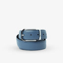 LAURENT PEBBLE TEXTURED PROFILE BELT NAVY