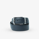 FINN SAFFIYANO PRINT LEATHER BELT NAVY