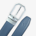 LAURENT PEBBLE TEXTURED PROFILE BELT NAVY