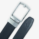 FINN SAFFIYANO PRINT LEATHER BELT NAVY