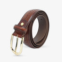 GLENNS STRIPED BROGUE PROFILE BELT