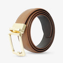 FINN SAFFIYANO PRINT LEATHER BELT TAN