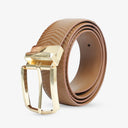 TRISTAN TRIPLE JUMP LEATHER BELT TAN