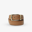 FINN SAFFIYANO PRINT LEATHER BELT TAN