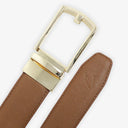 FINN SAFFIYANO PRINT LEATHER BELT TAN